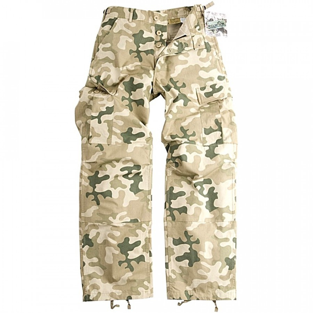 Штани (Бавовна Ріпстоп) BDU - Cotton Ripstop Helikon-Tex PL Desert XL/Regular Тактичні чоловічі - зображення 1