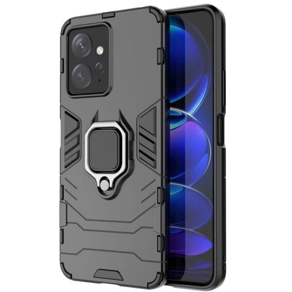Чехол с подставкой Deexe Hybrid Case для Xiaomi Redmi Note 12 - Black - изображение 2