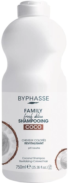 Акция на Шампунь Byphasse Family Fresh Delice з кокосом для фарбованого волосся 750 мл от Rozetka