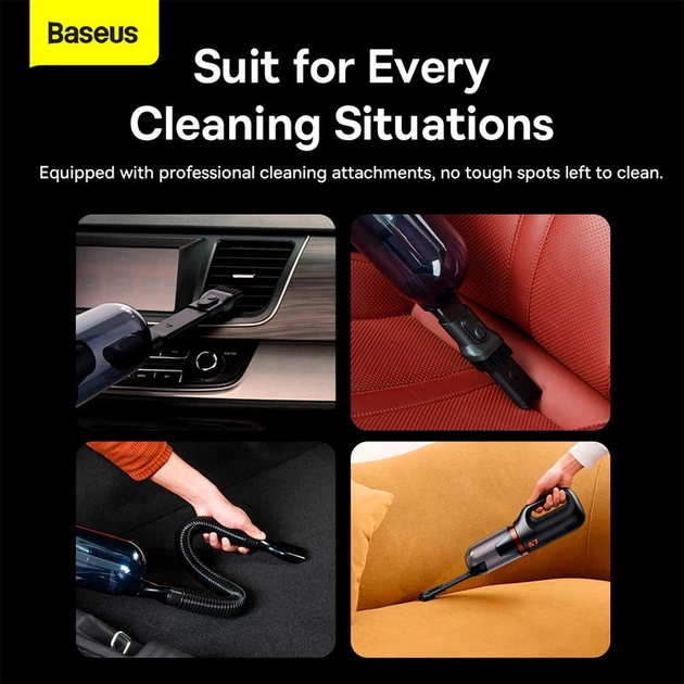 Автомобильный пылесос BASEUS A7 Cordless Car Vacuum Cleaner |500mL, 6kPa| (VCAQ020013) - изображение 12