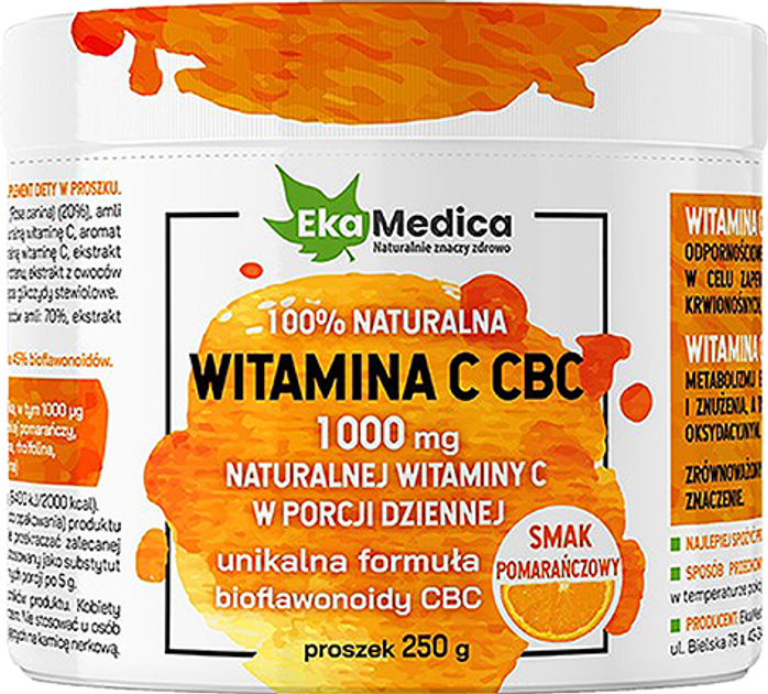 Witamina C Ekamedica 100% naturalna 250 g (EM085) - obraz 1