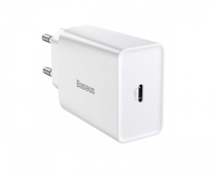 Сетевое зарядное устройство Baseus 20W Super Si Быстрая зарядка Quick Charger 3.0 Power Delivery 3.0 1Type-C 3A White (CCSUP-B02) - изображение 5