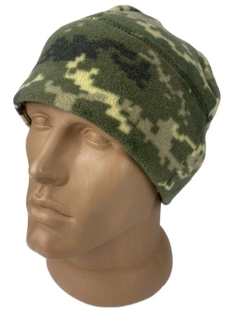 Зимова військова шапка тактична піксель, розмір XL - зображення 1
