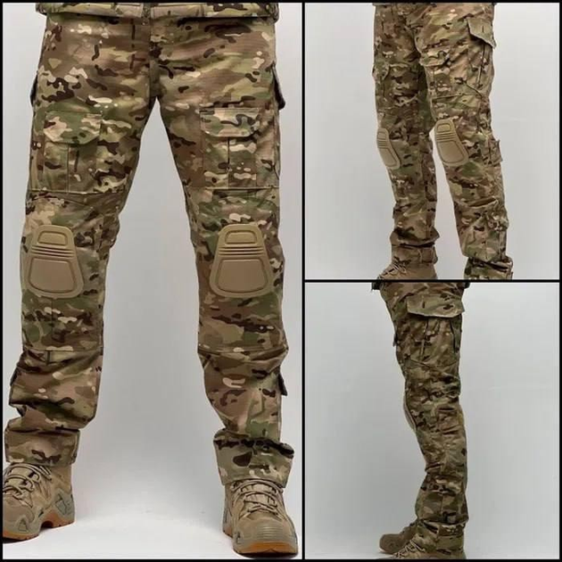 Військові тактичні штани мультикам з наколінниками, розмір 2XL - зображення 2