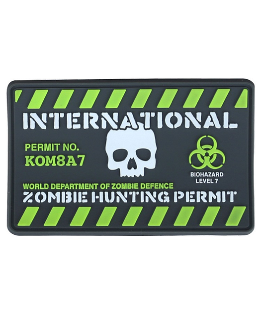 Шеврон/патч KOMBAT UK Zombie Hunting Permit - изображение 1