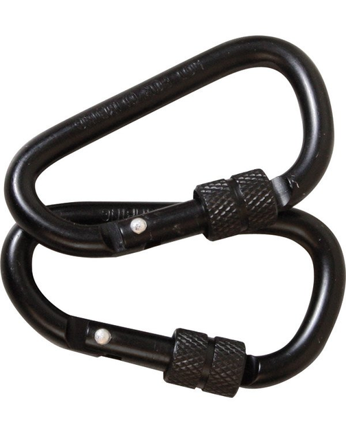 Карабін 1шт KOMBAT UK Carabiner Locking, 8mm - изображение 1