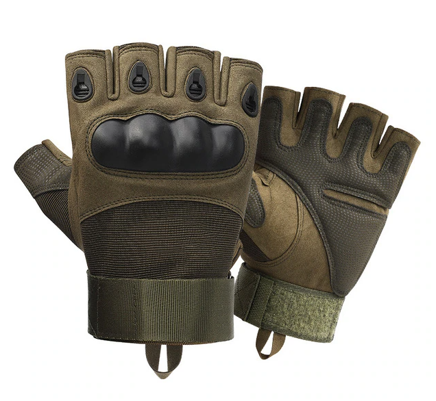 Тактичні перчатки рукавички без пальців Qakiey - зображення 1