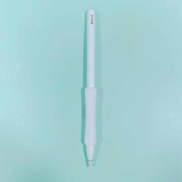 Силіконовий захисний чохол-тримач для стілус Apple Pencil 1-2 покоління White - зображення 3