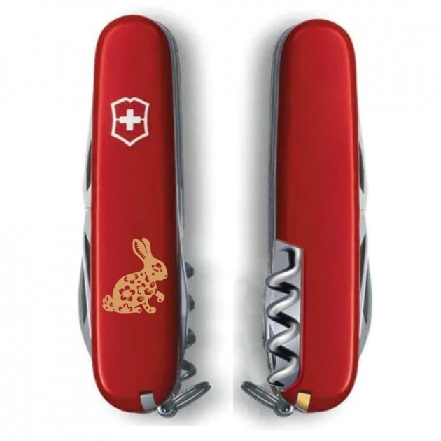 Нож Victorinox Spartan Zodiac White "Бенгальський Кролик" Bronze (1.3603_Z2065u) - изображение 2