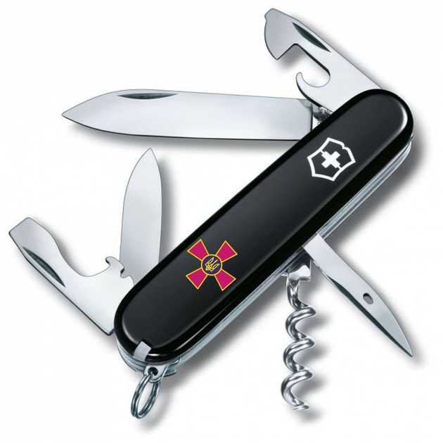 Ніж Victorinox Spartan Army Black "Емблема ЗСУ" (1.3603.3_W0010u) - зображення 1