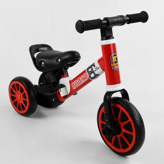 Велосипед 3-х колёсный Best Trike 2в1 беговел металлическая рама пено ...