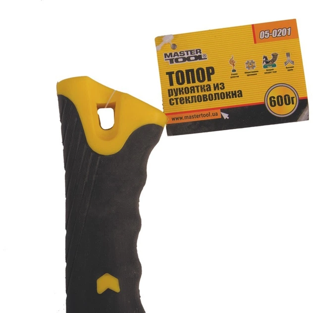 Топор Mastertool 600 г HRC60 рукоятка фибергласовая 390 мм 05-0201 - Фото 3 Топор Mastertool 600 г HRC60 рукоятка фибергласовая 390 мм 05-0201 - изображение 3