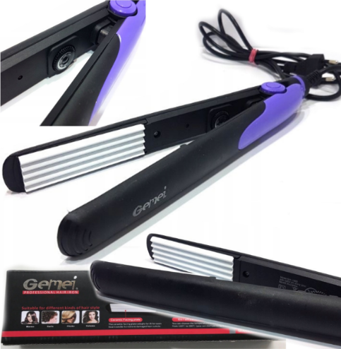 Плойка щипцы гофре для волос Ceramic Gemei GM-1953 W 30W - изображение 2