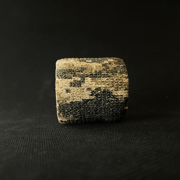 Маскировочная камуфляжная оружейная лента, клейкая, эластичная, кинезио тейп Лес пиксель - изображение 1