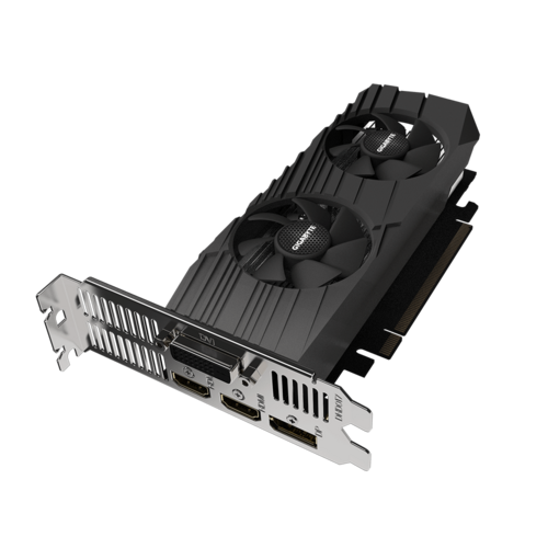 Видеокарта низкопрофильная Gigabyte GV-N1656OC-4GL GTX 1650/4ГБ/GDDR6 с радиатором и вентиляторами - изображение 3