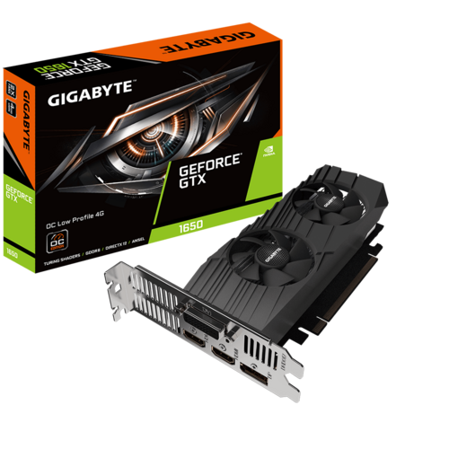 Видеокарта низкопрофильная Gigabyte GV-N1656OC-4GL GTX 1650/4ГБ/GDDR6 с радиатором и вентиляторами - изображение 4
