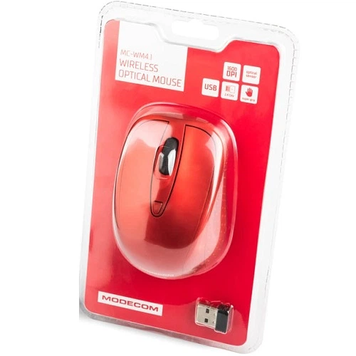 Мышка Modecom MC-WM4.1 беспроводная 3кн 1600dpi нано ресивер красная - Фото 6 Мышка Modecom MC-WM4.1 беспроводная 3кн 1600dpi нано ресивер красная - зображення 6