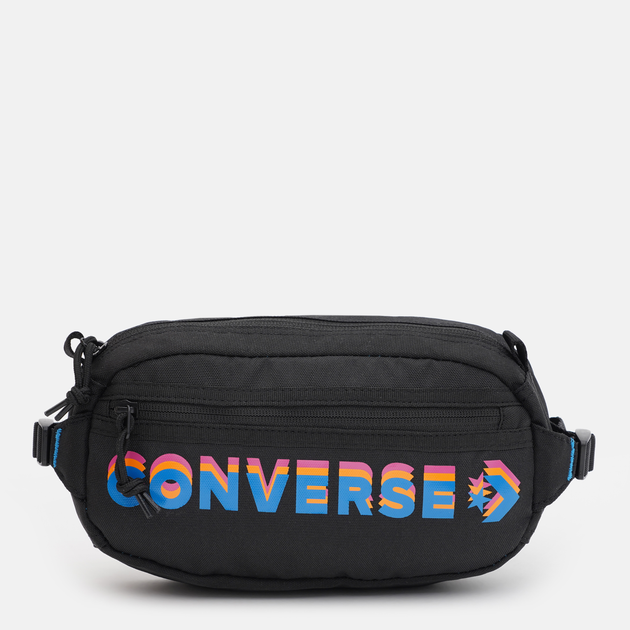Спортивная сумка через плечо Converse Lack черная с белым
