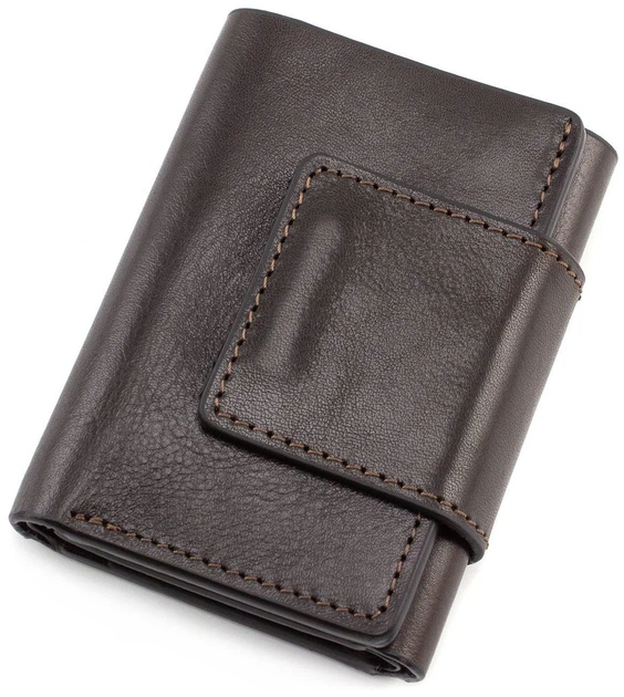 Стильный маленький кожаный кошелёк женский GRANDE PELLE 504620 - Фото 3 Стильный маленький кожаный кошелёк женский GRANDE PELLE 504620 - изображение 3
