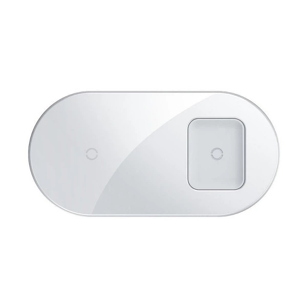Беспроводное зарядное устройство для телефона и AirPods Baseus Simple 2in1 (18W). White - изображение 4
