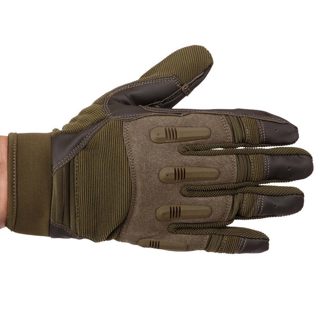 Перчатки тактические с закрытыми пальцами Zelart Heroe 8795 размер L Olive - изображение 2