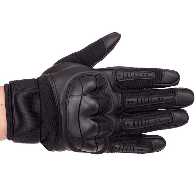 Перчатки тактические с закрытыми пальцами Zelart Heroe 8797 размер XL Black - изображение 2