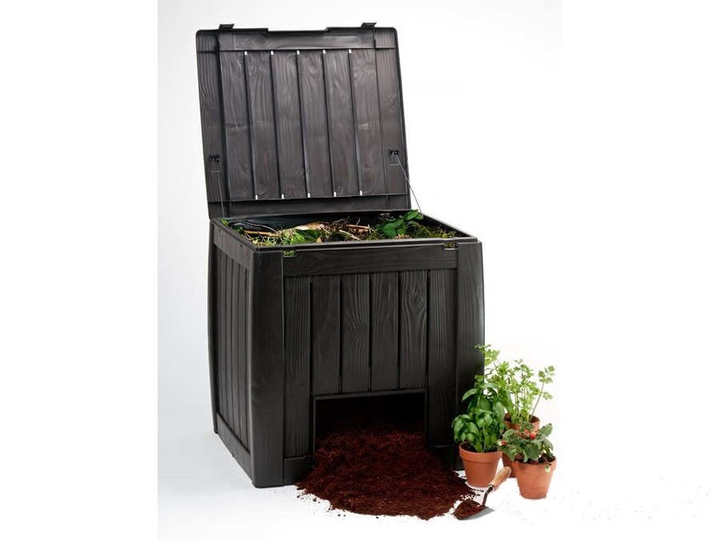 Компостер садовий KETER DECO 340л. 231600 компостний ящик з основою (дном), бак, контейнер для компосту - изображение 2