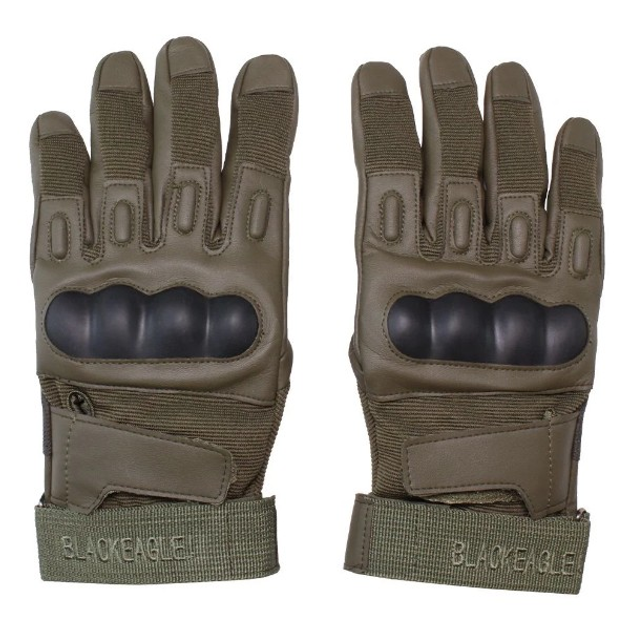 Тактические полнопалые перчатки BlackEagle с защитой пальцев Олива М - изображение 1