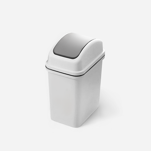 Відро для сміття 10 л з кришкою пластикове MVM BIN-12 10L GRAY - зображення 15