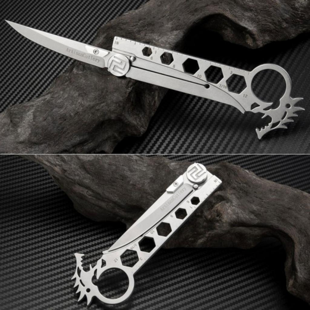 Нож Artisan Dragon Grey AUS-8, Steel Handle (1606-GY) - изображение 2