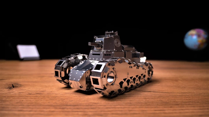 Коллекционная модель-конструктор Metal Time Nimble Fighter Механический танк Renault FT-17 (MT010) - Фото 4 Коллекционная модель-конструктор Metal Time Nimble Fighter Механический танк Renault FT-17 (MT010) - изображение 4