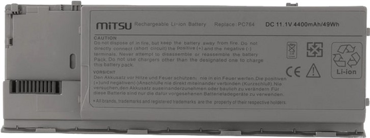 Акумулятор Mitsu для ноутбуків Dell 11.1 V 4400 mAh (BC/DE-D620) - зображення 2