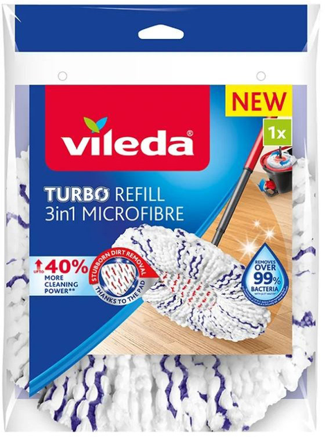 Zamienny mop Vileda Turbo 3w1 Microfibre (167749) - obraz 1