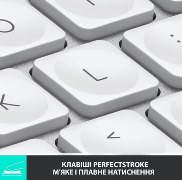 Клавіатура Logitech MX Keys Mini For Business, PALE, US, GREY (920-010609) (6857597) - Фото 3 Клавіатура Logitech MX Keys Mini For Business, PALE, US, GREY (920-010609) (6857597) - зображення 3