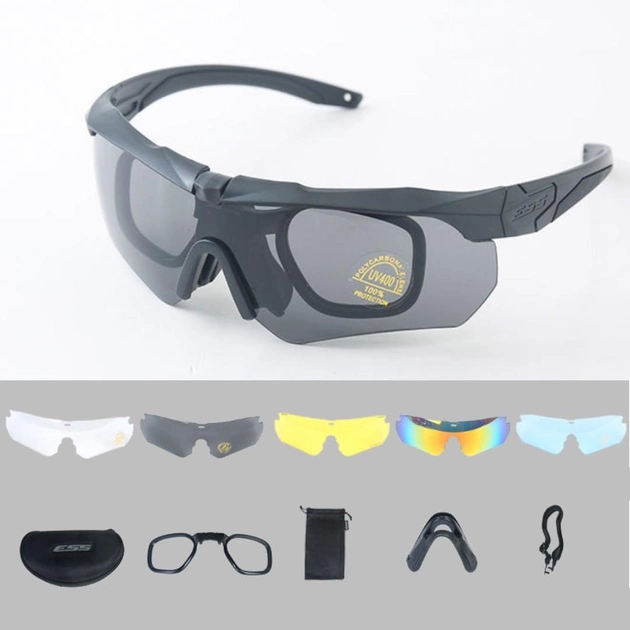 Очки тактические военные с диоптириями Crossbow + 5 линзы Kit 433-4763 Тактические защитные очки ТУРЦИЯ - изображение 1