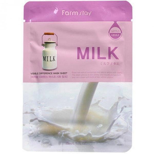 Тканевая маска FarmStay с молоком VISIBLE DIFFERENCE MASK SHEET MILK - 23 мл 