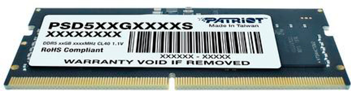 Оперативна пам'ять Patriot SODIMM DDR5-4800 16384MB PC5-38400 (PSD516G480081S) - зображення 2