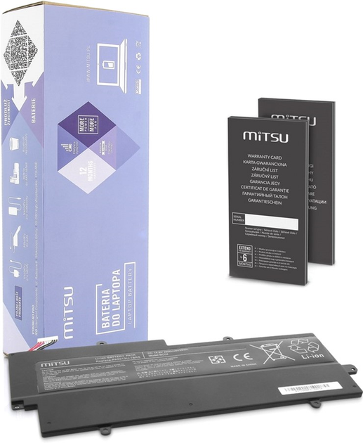 Акумулятор Mitsu для ноутбуків Toshiba 14.8 V 2200 mAh (BC/TO-Z830) - зображення 1