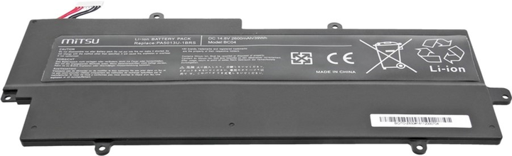Акумулятор Mitsu для ноутбуків Toshiba 14.8 V 2200 mAh (BC/TO-Z830) - зображення 3