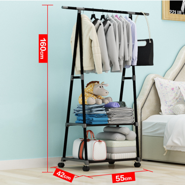 Универсальная напольная передвижная стойка для одежды Coat Rack - изображение 4