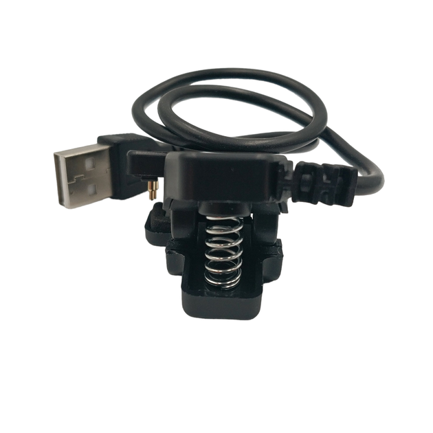 Универсальный USB кабель для зарядки смарт-часов / 2 Pin, 4 mm / 30 см. / Черный - изображение 3