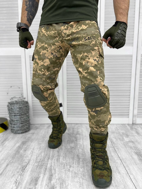 Тактичні військові бойові штани 5.11, Камуфляж: Піксель, Розмір: XXL - зображення 1