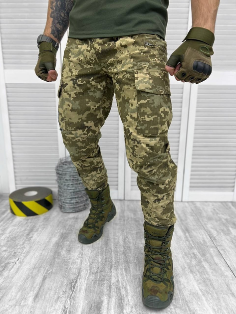 Тактические военные боевые брюки Logos, Камуфляж: Пиксель, Размер: L - изображение 1