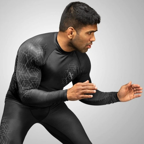 Рашгард Hayabusa Geo Long Sleeve Rashguard Grey (HGLS-GR-S) - изображение 3