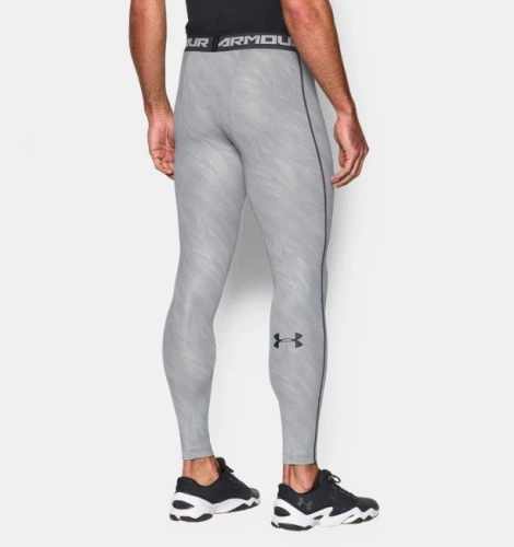 Компрессионные штаны Under Armour HeatGear Printed Compression Leggings Overcast Gray (1258897-941-L) - изображение 2