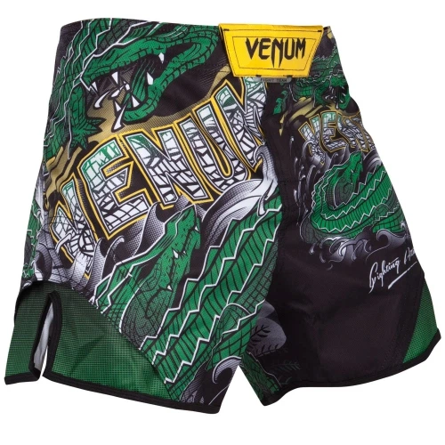 Шорты для MMA Venum Crocodile Fightshorts Black Green (VENUM-03259-102-M) - изображение 2