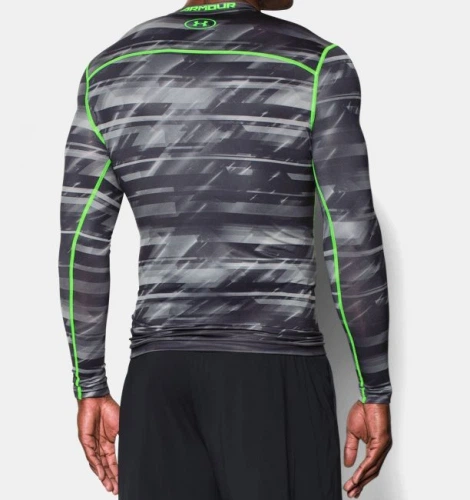 Компресійна футболка Under Armour ColdGear® Armour Printed Compression Stealth Gray (1265654-008-L) - Фото 2 Компресійна футболка Under Armour ColdGear® Armour Printed Compression Stealth Gray (1265654-008-L) - зображення 2