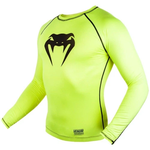 Компресійна футболка Venum Contender 3.0 Compression T-shirt Long Sleeves Yellow/Black (VENUM-03135YB-L) - зображення 3