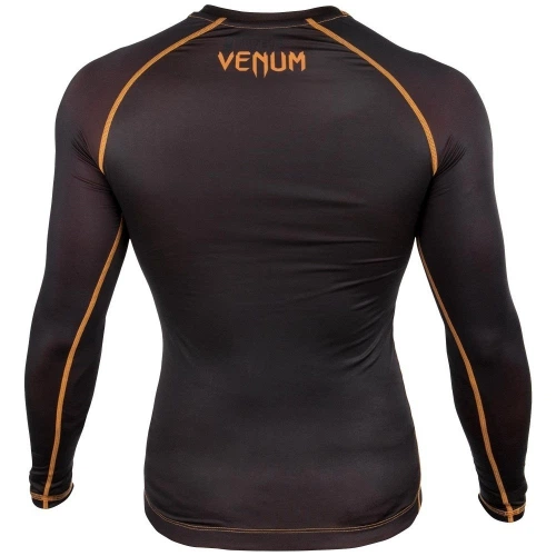 Компрессионная футболка Venum Contender 3.0 Compression T-shirt Long Sleeves Black/Orange (VENUM-03135BO-S) - Фото 2 Компрессионная футболка Venum Contender 3.0 Compression T-shirt Long Sleeves Black/Orange (VENUM-03135BO-S) - изображение 2