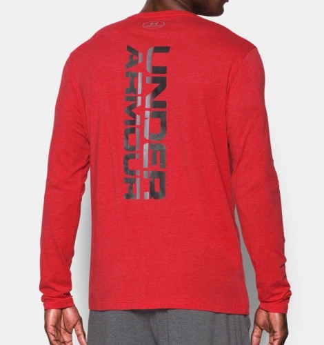 Лонгслив Under Armour Vertical Wordmark Long Sleeve T-Shirt Red (1280978-600-S) - изображение 3